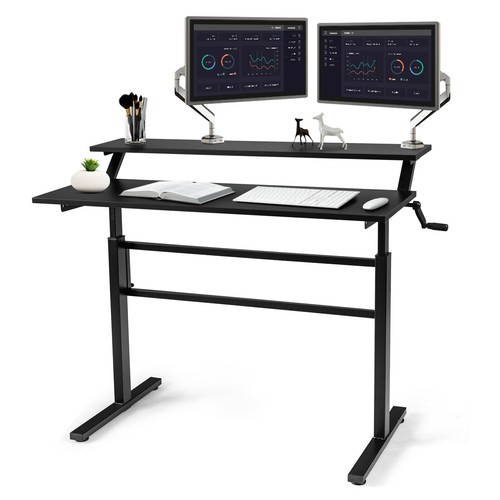 Tier standing computer desk - 2-tier,