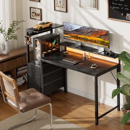 Gaming computer desk with led - gaming,