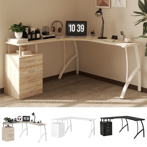 Shaped computer desk table - desk,